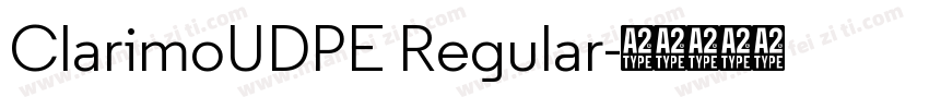 ClarimoUDPE Regular字体转换